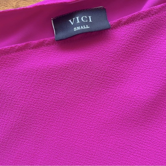 Vici Hot Pink Side To Side One Shoulder Statement Dress |Size Small - Picture 8 of 9
